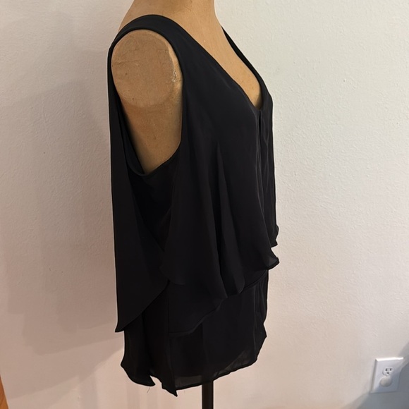 Kobi Halperin sz S Black Layered silk Blouse great pre owned condition - Picture 4 of 7
